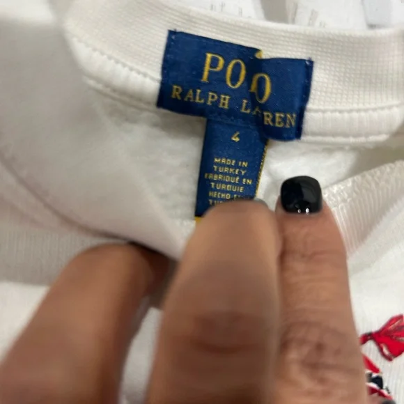 Ralph Lauren off white Sweatshirt with Bear Design - Picture 3 of 3